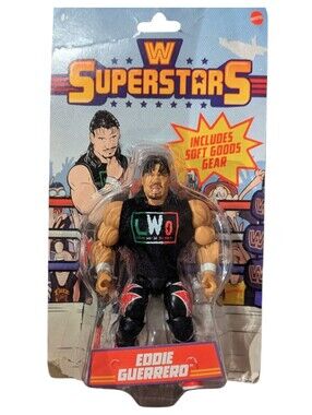 WWE Eddie Guerrero Action Figure - Black with Red & Green Logo